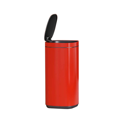 30L/40L/50L Capacidade de revestimento em pó Lixeira de escritório com botão de toque Lixeira aberta com botão sustentável