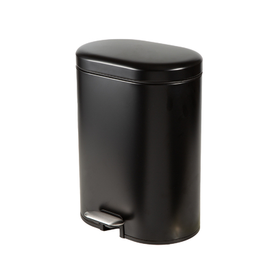 Elegante depósito de pedal de 50 litros com função de fechamento suave e lixeira redonda de aço inoxidável